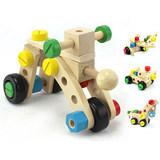【天天特价】儿童拆装益智可拆卸组装汽车螺丝螺母玩具木制30粒