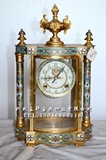 钟 古典电镀金钟表 掐丝珐琅明卡轮机芯 老式上弦全铜机械座钟