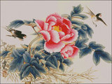 十字绣套件 定制精准印花 最新款 客厅卧室 国画系列 牡丹小鸟2
