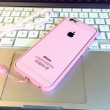 苹果6钢化膜彩膜卡通4.7全屏蜡笔小新iphone6P玻璃膜苹果5S粉色