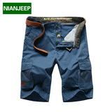 五分裤 男士短裤夏季NIAN JEEP工装裤子直筒纯棉运动休闲沙滩裤薄
