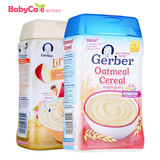 美国嘉宝米粉Gerber宝宝婴儿米粉米糊（2段纯燕麦+3段苹果肉桂）