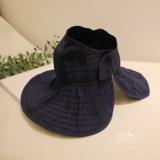 韩国韩版黑色遮阳帽夏季女士空顶帽防晒大檐凉帽可折叠潮太阳帽子