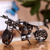 系铁艺摩托车模型摆件怀旧金属质感家居工艺品汽车装饰品可爱摆件