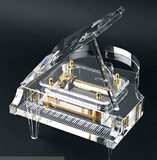 雷曼士50音水晶三角钢琴模型音乐盒 卡农八音盒创意定制歌曲礼物