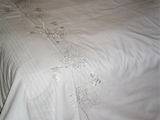 外贸全棉床品鲁绣白色纯棉出口刺绣绣花被罩床单枕套双人三四件套