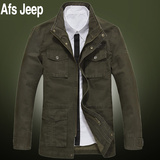 秋装专柜正品Afs  jeep夹克男装纯棉夹克男战地 吉普夹克大码外套