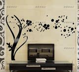 Y100创意3d水晶亚克力立体墙贴画家居装饰品客厅电视背景墙面大树