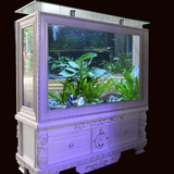 创意鱼缸吧台生态鞋柜屏风隔断玻璃时尚欧式水族箱鱼缸1.2/1.5米