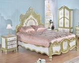 美式双人床豪华高档实木床框架床1.5米1.8米欧式仿古床结婚床