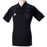 阿迪达斯足球裁判短袖 黑色的三条杠 日本代购 足球裁判装备