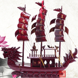 特价新款大双龙一帆风顺红木帆船工艺品摆件帆船模型商务开业礼品