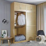 衣柜推拉门简约日式2门双门组合卧室家具成人收纳板式衣柜定制
