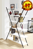 欧式拼接原木金属铁艺个性落地式创意展示架搁板客厅书房多层书架