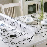 PVC餐桌布防水防油免洗软质玻璃磨砂桌垫耐高温防老化茶几垫台布