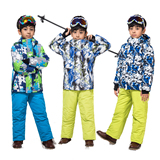 KHAKIL卡其隆高端防风防水儿童滑雪服保暖加厚男童滑雪衣裤套装