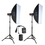 金鹰FX400 400W摄影灯影室灯摄影棚 双灯套装 人像电商产品拍摄