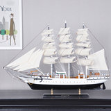 一帆风顺餐厅摆件 创意木船模型 简约现代书房玄关新屋软装饰品大