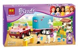 博乐10161女孩Friends系列心湖阳光牧场艾玛的运马车积木拼装玩具