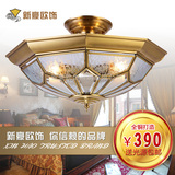 吸顶灯欧式全铜焊锡灯地中海卧室客厅餐厅灯具创意简约灯饰包邮