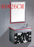 新款迷你小户型 洗手盆 卫浴柜组合 不锈钢浴室柜落地柜46*26厘米