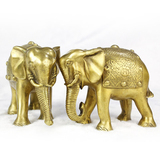 JLX限时开光纯铜泰国大象摆件 中式家居风水客厅吉祥如意结婚礼品