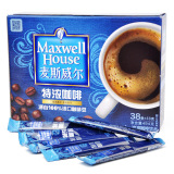 买2盒送杯勺maxwell 麦斯威尔 特浓咖啡38条装3合1速溶咖啡coffee