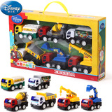 正品迪士尼儿童工程车模型惯性汽车吊车挖掘机卡车搅拌机男孩玩具