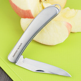 老爹 不锈钢大号折叠水果刀 便携式水果削皮器德国工艺小刀瓜果刀