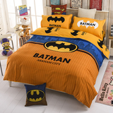 全棉蝙蝠侠男孩女孩儿童四件套卡通纯棉床单床笠被套床上用品1.5
