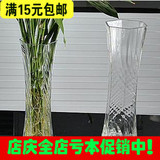 【天天特价】富贵竹花瓶 水培植物六角玻璃花瓶花盆 假花插花瓶