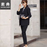 女装2016秋装新款韩版职业小西装外套休闲两件套长袖时尚西服套装