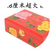 漆器结婚首饰礼品盒 木质复古生日首饰盒 化妆箱收纳盒漆盒梳妆盒