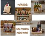 外贸原单韩国田园红酒酒瓶水果木质冰箱贴磁贴家居装饰品拍摄道具