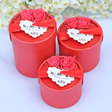 婚庆用品圆筒喜糖盒子批发创意纸盒欧式韩式中式照片结婚礼物包邮