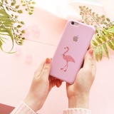 韩国正品YITS甜美少女粉系列火烈鸟铁塔苹果6(s)/6plus手机壳硬壳