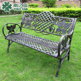 幽之腾 户外公园椅 室外园林防腐蚀铸铝长凳子三人休闲靠背长椅