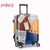 Jinho/金猴铝合金框拉杆箱 卡通行李箱20/25寸海关锁万向轮旅行箱