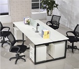 屏风隔断时尚四人位办公桌员工桌电脑桌 桌面式隔断挡板办公家具