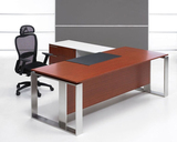 杭州办公家具板式钢架经理桌带侧桌主管桌简约现代老板桌大班台