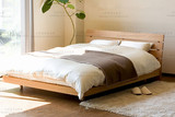 日式纯全实木家具橡木床简约现代简约宜家单双人大床儿童新款创意