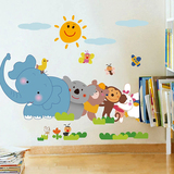 特价卡通墙贴儿童房间卧室壁画幼儿园学校装饰贴纸可移除墙纸贴画