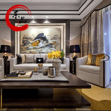 新中式沙发 现代简约实木沙发 酒店茶楼售楼处中国风古典家具