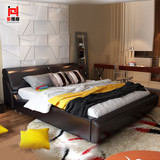 真皮皮艺床  1.8米双人床 现代简约气动储物床 软包床 婚床713