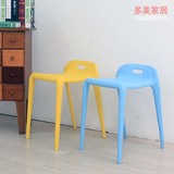 塑料彩色餐厅椅子马椅创意时尚简约凳子设计师椅子换鞋凳餐桌椅子