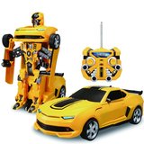 佳奇 遥控变形金刚4擎天柱大黄蜂机器人 电动遥控车男孩儿童玩具