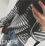 原创设计港版LAMPS同款2016春装打底衫袖子飘带设计感2色打底衫女