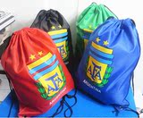足球队阿根廷 AFA 标志束口袋防水抽绳双肩收纳包旅游背包鞋袋