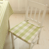 格子布艺餐椅垫坐垫 拉链可拆洗 提子绿 可拆海绵椅垫