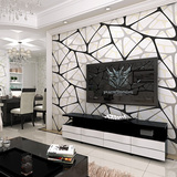 现代简约沙发电视背景墙壁纸客厅卧室电视墙无纺布墙纸3D立体壁画